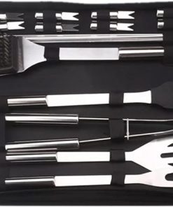 BBQ Barbecue Tool Set, 20 Pieces Stainless Steel Barbecue Accessories with Storage Bag Outdoor Barbecue Grill Kit Friends Grill Barbecue Utensils for Camping and Family Picnic 2