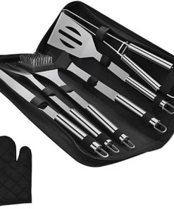Grill Tray for Outdoor Grill 7pcs Barbecue Tool Set Stainless Steel BBQ Accessories Kit