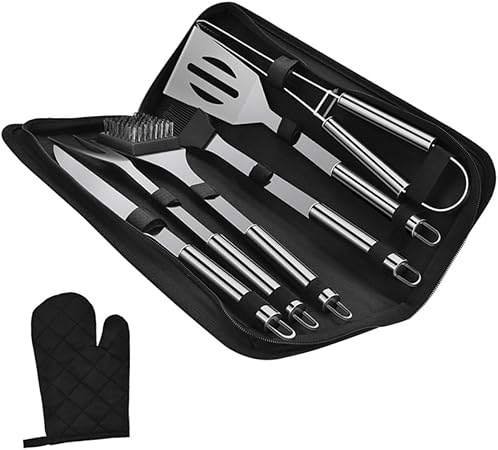 Grill Tray for Outdoor Grill 7pcs Barbecue Tool Set Stainless Steel BBQ Accessories Kit Grill Tray for Outdoor Grill 7pcs Barbecue Tool Set Stainless Steel BBQ Accessories Kit