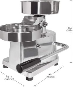 ALDKitchen Hamburger Press | Meat Patty Making Tool | Stainless Steel | 6″ | Commercial Use | + 500 Pcs Paper Sheet Set for Free (6-inch) 2