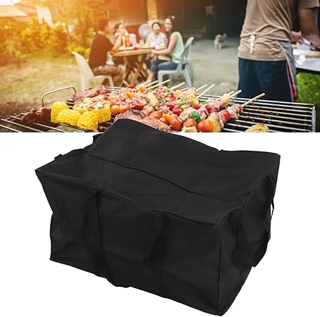 BBQ Accessories BBQ Tool Bag Portable Waterproof Dustproof Wear Resistant Black BBQ Grilling Tool Storage Tote Bag 74x57x43cm for Picnics and Camping Gifts for Dad Gifts 2 BBQ Accessories BBQ Tool Bag Portable Waterproof Dustproof Wear Resistant Black BBQ Grilling Tool Storage Tote Bag 74x57x43cm for Picnics and Camping Gifts for Dad Gifts - Image 2