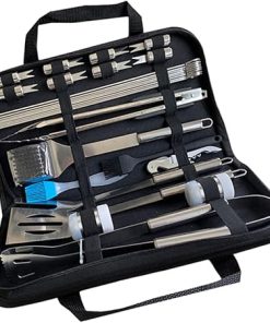 28pc BBQ Grilling Tool Kit with Storage Bag Outdoor Barbecue Accessories for Family Friends