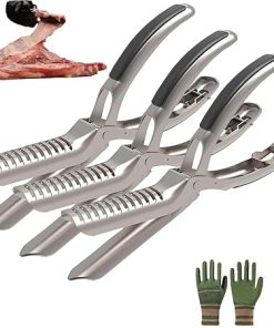 BBQ Rib Skinner Tool, Rib Prep Pro, Stainless Steel Rib Membrane Remover Tool, Rib Prep Tool Membrane Remover, Chicken Tendon Removal Tools, Kitchen Grill Gadget for Rib Prep(3pc)