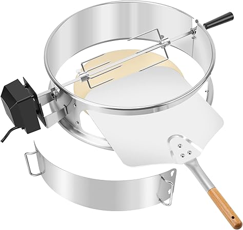 onlyfire Stainless Steel Multi-Purpose Rotisserie and Pizza Combo Kit for Weber 18″ and Other Similar Kettle Grills – Include Pizza Peel and Pizza Stone onlyfire Stainless Steel Multi-Purpose Rotisserie and Pizza Combo Kit for Weber 18" and Other Similar Kettle Grills - Include Pizza Peel and Pizza Stone