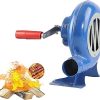 DARZYS Hand Crank Blacksmith Forge Blower, Portable Grill Fire Starter Flame Exciter, Hand Blower With Hand Crank Tool(120W) 4