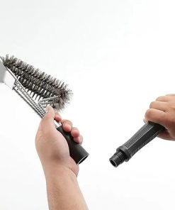 Grill Brush for Outdoor Grill,Grill Brush and Scraper,15″ Stainless Steel Barbecue Cleaner,Suitable for Ceramic, Steel, and Cast Iron Barbecue Racks 2
