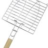 Barbecue Grilling Basket,Grilled Fish Clip Barbecue Fish Clip Net Clip Stainless Steel Appliances Tool Splint Accessories 4