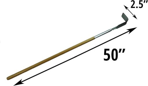 Pizza Oven Ash Rake Hook Scraper, Stainless Charcoal Rake Pizza Oven Accessories, 50 Inch Long Handle, Pizza Oven Tools, Charcoal Rake for Grill - Image 2