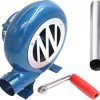 Hand Crank Blacksmithing Forge Blower - Iron Gear Popcorn Fan Manual Fan, Grill Fire Starter Flame Exciter, with Duct Iron Gear Manual BBQ Blower, for Outdoor Fireplace Hiking Grill Accessories(120W)
