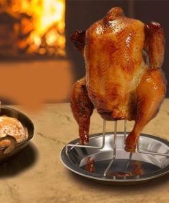JSEIAJB 1set Barbecue Grilling Baking Cooking Pans Non-Stick Chicken Roaster Rack with Bowl BBQ Accessories Tools 2