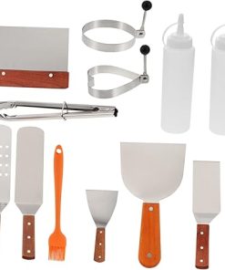 12pc BBQ Tool Set for Men Grill Utensils Kit Stainless Steel Grilling Supplies Outdoor Grill Tools Barbecue Cookware