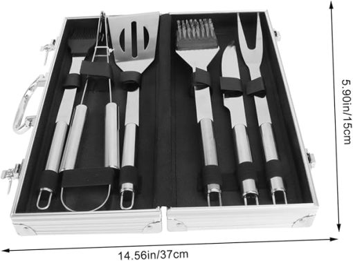 Outdoor Portable Barbecue Grill Utensils Set Case Essential BBQ Tools for Outdoor Cooking for Camping and Backyard Grilling - Image 2