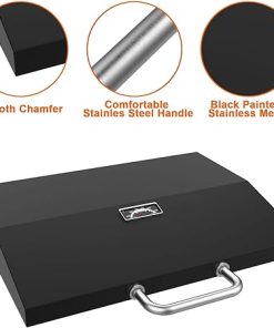 5011 Upgraded Griddle Hinged Lid for 22″ Blackstone TableTop Griddle w/Rear Grease System, TableTop Griddle Hood w/Temperature Replacement Parts for Blackstone Griddle Cover 22″ Griddle Hood 2