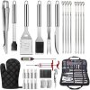 JSEIAJB 13 Piece Rubber Box Grill Set Outdoor Multifunctional Barbecue Tool Set 3