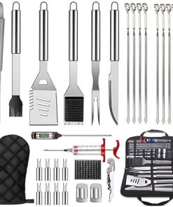 JSEIAJB Outdoor Barbecue Tool Set Stainless Steel Grill Set