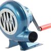 Iron Gear Popcorn Fan Manual Fan, Manual Iron Gear BBQ Blower, Hand Crank Blacksmith Forge Blower, Blower Grill Fire Starter Flame Exciter Tool, Outdoor Cooking Manual Air Blower Accessories(250W) 4