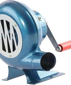 Hand Crank Blacksmith Forge Blower - Iron Gear Popcorn Fan Manual Fan, Mini Manual Fast Fire Starter, Barbecue Charcoal Grills Stove Accessories, for Outdoor Camping Cooking BBQ Air Blower Tool ( Size
