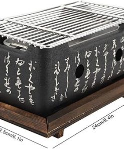 Japanese Style BBQ Grill Portable Furnace Japanese Cuisine Charcoal Stove BBQ Plate Aluminum Alloy Hibachi Grill Charcoal Stove Household Barbecue Tools Accessories 2