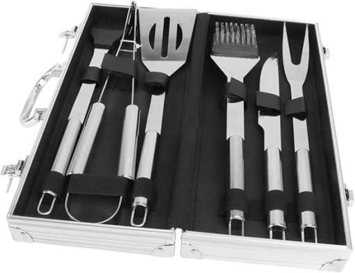GANAZONO Outdoor Portable Barbecue Tool Set Grill Accessories with Case for Camping Cooking and BBQ Enthusiasts