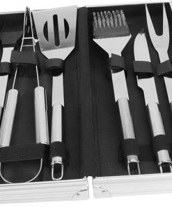 Outdoor Portable Barbecue Grill Utensils Set with Case Heavy Duty BBQ Accessories for Camping Picnics and Outdoor Cooking