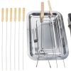 MERRYHAPY Complete BBQ Tool Set Grill Utensils Set Spatula Tongs Fork Brush Outdoor Cooking 4