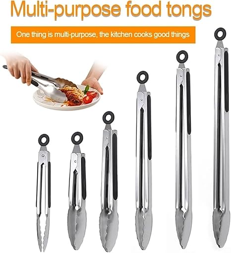 BBQ Tongs,Kitchen Tongs,Grill TongsBBQ 7/9/12/14/16 Inch BBQ Grilling Tong Salad Cake Dessert Serving Food Tongs Stainless Steel Barbecue Clips Clamp Baking Tool Accessories(16 inch) 2 BBQ Tongs,Kitchen Tongs,Grill TongsBBQ 7/9/12/14/16 Inch BBQ Grilling Tong Salad Cake Dessert Serving Food Tongs Stainless Steel Barbecue Clips Clamp Baking Tool Accessories(16 inch) - Image 2