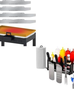 Griddle Caddy with Magnetic Tool Holder and Paper Paper for Blackstone Griddle Accessories blackstone wind guard 36 inch blackstone griddle accessories kit blackstone grillflat top griddle accessories 2