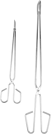 Happyyami Extended Bbq Clamp Steel Charcoal Tweezer for Safe Outdoor Grilling Cooking Happyyami Extended Bbq Clamp Steel Charcoal Tweezer for Safe Outdoor Grilling Cooking