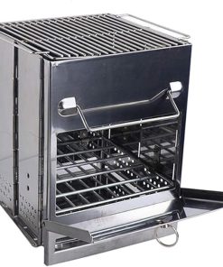 Fire Pit, Large Bbq Picnic Grill, Barbecue Grill Stove, Folding Grill, Outdoor Stainless Steel Square Stove