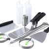 MaGiLL BBQ Grill Accessories Kit, 8Pcs Grill Accessories Set with Griddle Cleaning Kit & Carry Bag, Griddle Tools Wooden Handle for BBQ, Camping 4