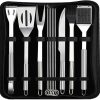 BBQ Grill Accessories Set, Stainless Steel Grilling Accessories for Outdoor Camping, with Storage Box Complete BBQ Tools for Camping 4