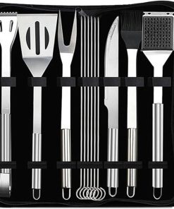 Barbecue Tool Set BBQ Grill Accessories Grilling Tool Stainless Steel BBQ Accessories Premium Complete Outdoor BBQ Utensil Set Grill Tools Set for Camping/Backyard Barbec