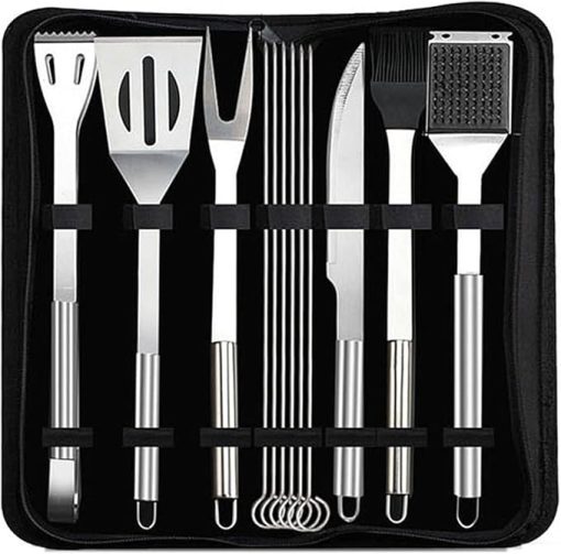 Barbecue Tool Set BBQ Grill Accessories Grilling Tool Stainless Steel BBQ Accessories Premium Complete Outdoor BBQ Utensil Set Grill Tools Set for Camping/Backyard Barbec