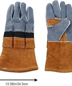 Outdoor Camping Flame-retardant Insulated Cowhide Barbecue Protective Gloves Bbq Tool Gloves Accessories 2