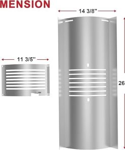 Flame Broiler Kit for Pit Boss 1250 Series Parts, Slide Cover and Bottom Replacement for Pit Boss PB1250CS Pellet Grills, Pit Boss 1250 Flame Broiler Grill Cover 2