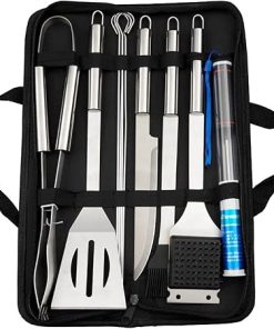 SEFAX 6PCS BBQ Grill Accessories for Outdoor Grill Set Stainless Steel Camping BBQ Tools Grilling Tools Set, Grill Utensils Set Ideal Grilling