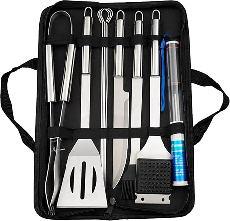 SEFAX 6PCS BBQ Grill Accessories for Outdoor Grill Set Stainless Steel Camping BBQ Tools Grilling Tools Set, Grill Utensils Set Ideal Grilling SEFAX 6PCS BBQ Grill Accessories for Outdoor Grill Set Stainless Steel Camping BBQ Tools Grilling Tools Set, Grill Utensils Set Ideal Grilling