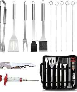 KANDUO 13Pcs BBQ Grill Accessories Tools Set, Stainless Steel Barbecue Grill Tools Kit with Bottle Opener Syringe, Barbecue Utensil Gifts – Perfect Grill Gifts for Men 2