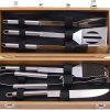 BBQ Grilling Accessories Grill Tools Set,6 PCS Stainless Steel Grilling Kit with Storage Case for Camping,Barbecue Utensil, Perfect Grill Gifts for Men