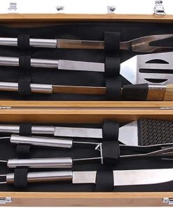 BBQ Grilling Accessories Grill Tools Set,6 PCS Stainless Steel Grilling Kit with Storage Case for Camping,Barbecue Utensil, Perfect Grill Gifts for Men