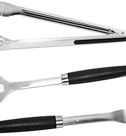 JHUS 3 in 1 BBQ Tool Set - Long Barbecue Tool Set Griddle Accessories Grilling Accessories Grill Brush BBQ Accessories Smoker Grill Kitchen Set Grill Accessories Camping Grill Basting Brush
