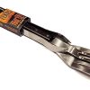 TEXAS CLUB Set of BBQ Grilling Tools - BBQ Must Have 3-Piece Set of Cutlery Spatula Tongs and Fork