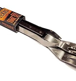 TEXAS CLUB Set of BBQ Grilling Tools - BBQ Must Have 3-Piece Set of Cutlery Spatula Tongs and Fork