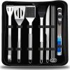 Stainless Steel Griddle Accessories NonStick BBQ Tool Set Barbecue Grilling Tool for Kitchen 4