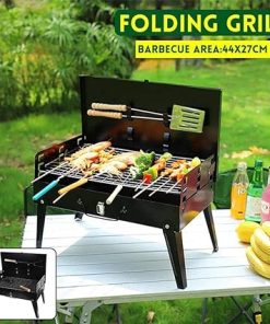 Foldable BBQ Grill Rack Portable campping Picnic Mini BBQ Grill Rack Barbecue Accessories Cooking Tools for Home and Outdoor 2