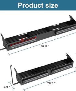 Adjustable Front Griddle Caddy for Blackstone 28″ to 36″ Griddles, Grill Caddy with Paper Towel Holder & 2PCS Magnetic Tool Holders for Blackstone Griddle Accessories, Space Saving Tool/Bottle Shelf 2