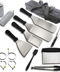 BBQ Set 15 Piece Combination, Deluxe BBQ Set. Outdoor Stainless Steel Grill Accessory Kit Grill, Kitchen