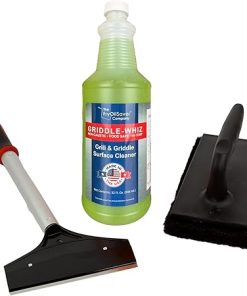 Griddle-Whiz 3pcs Cleaning Combo Kit, Grill Liquid Cleaner with Griddle Scraper & Scrubber Pad for Flat Top Grills & Blackstone Accesories, by FryOilSaver Co.