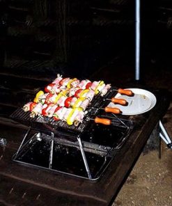 BBQ Grill Outdoor Outdoor Barbecue Grill, Barbecue Accessories Foldable Barbecue Stove Charcoal Barbecue Grill Non Stick Outdoor 2