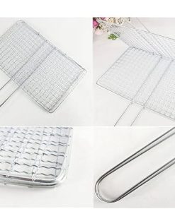 1pcs Stainless Steel BBQ Fish Meat Net Barbecue Grill Mesh Wire Clamp Outdoor Picnic 2